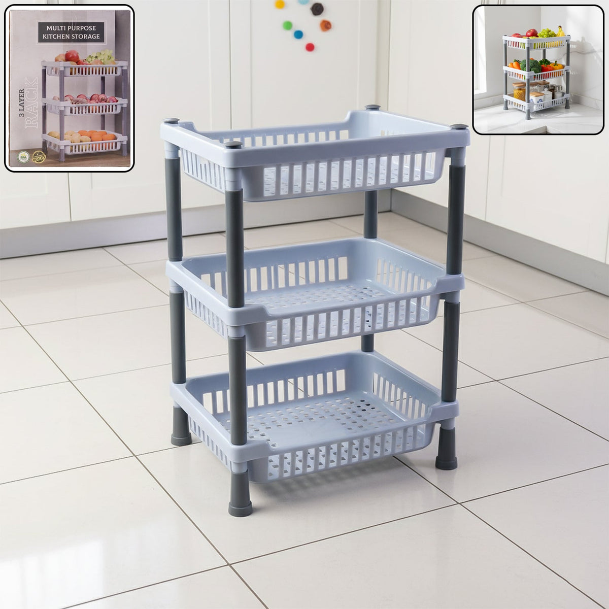 Multipurpose home storage basket rack