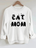 Cute cat printed hoodie