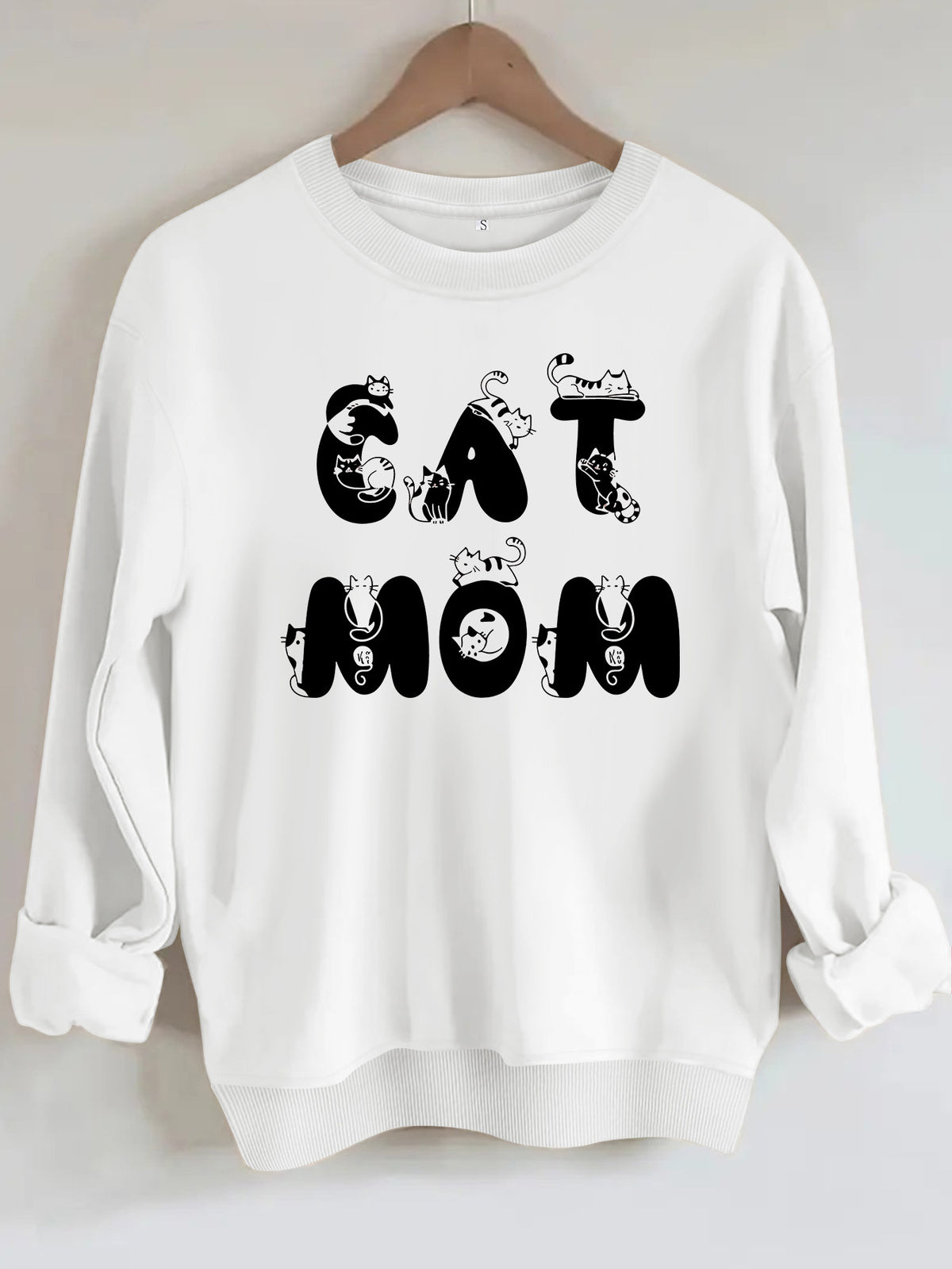 Cute cat printed hoodie