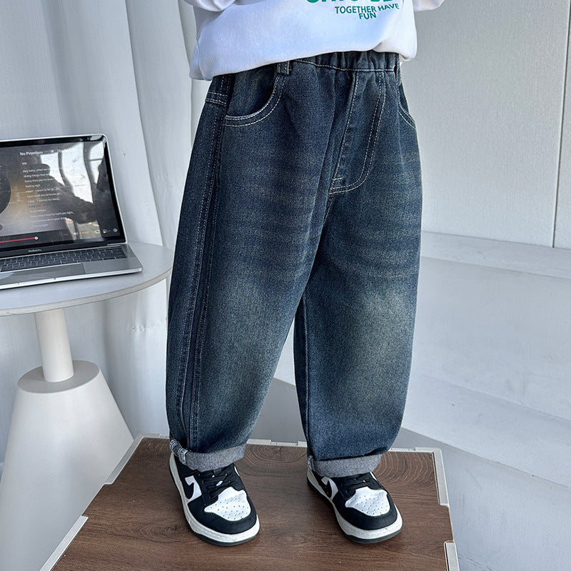 Boys Casual Straight Leg Denim Pants