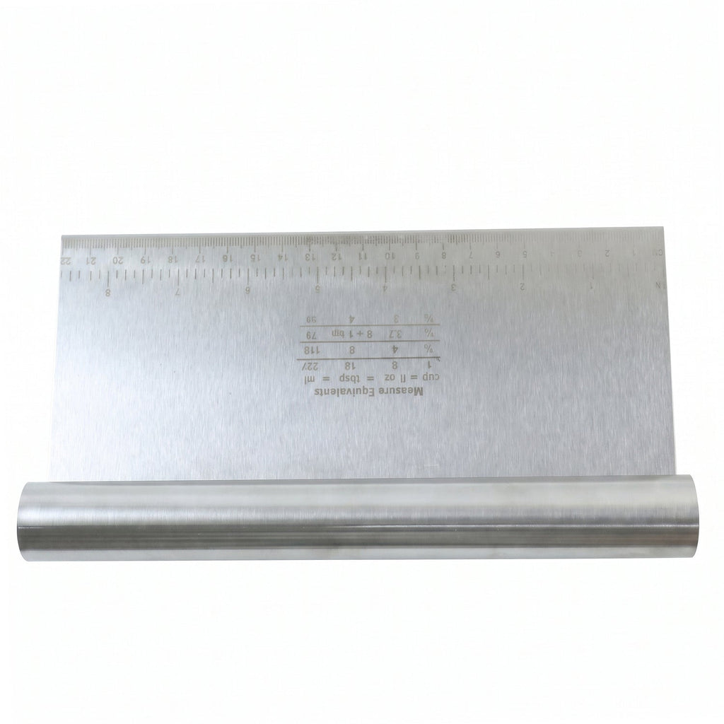 Big Stainless Steel Dough Scraper Cutter 22 X 12 Cm With Scale (1 Pc)