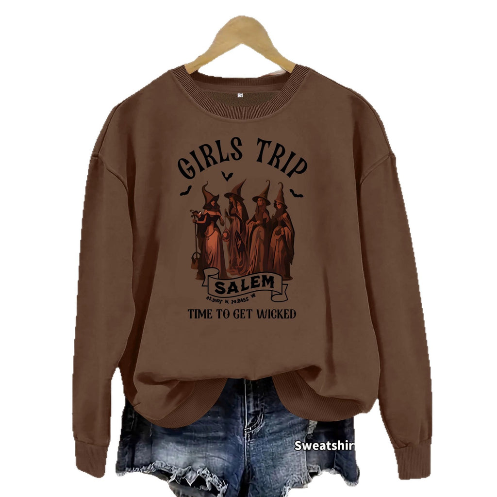 Women’s Printed Long-Sleeve Fleece Hoodie