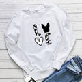 Cow print round neck long sleeved sweatshirt