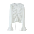 Women’s Flared-Sleeve Drawstring Shirt