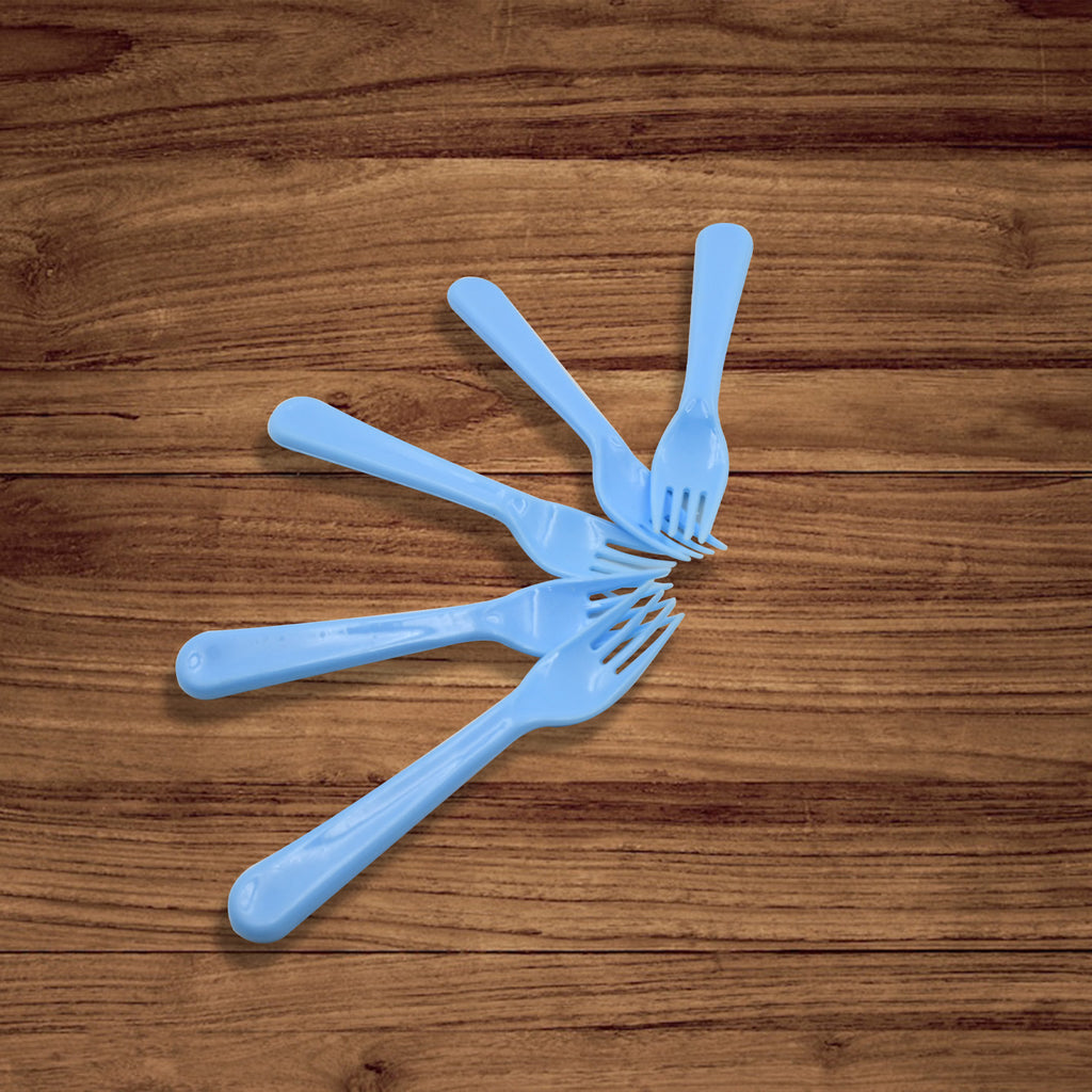 5895  Reusable Premium Heavy Weight Plastic Forks Party Supplies One Size Plastic 5pc Serving Fork Set For Kitchen Travel Home (5pc)