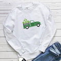 Clover green truck printed hoodie