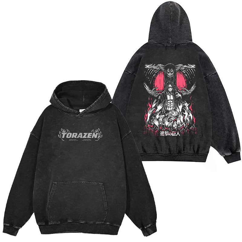Vintage Attack on Giant Anime Men and Women's Hoodie