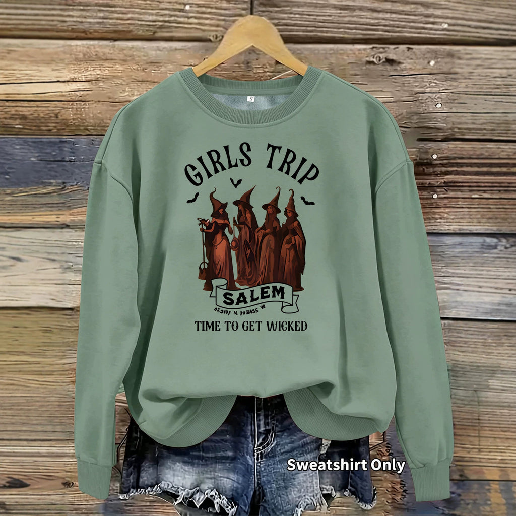 Women’s Printed Long-Sleeve Fleece Hoodie