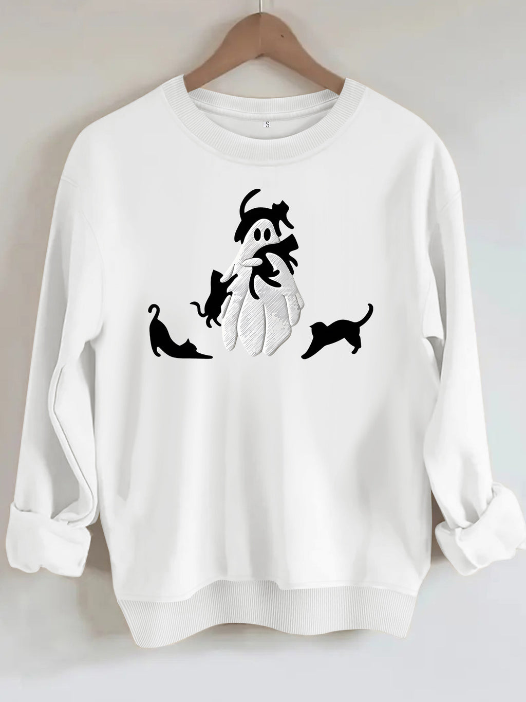 Loose velvet sweatshirt