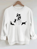 Loose velvet sweatshirt