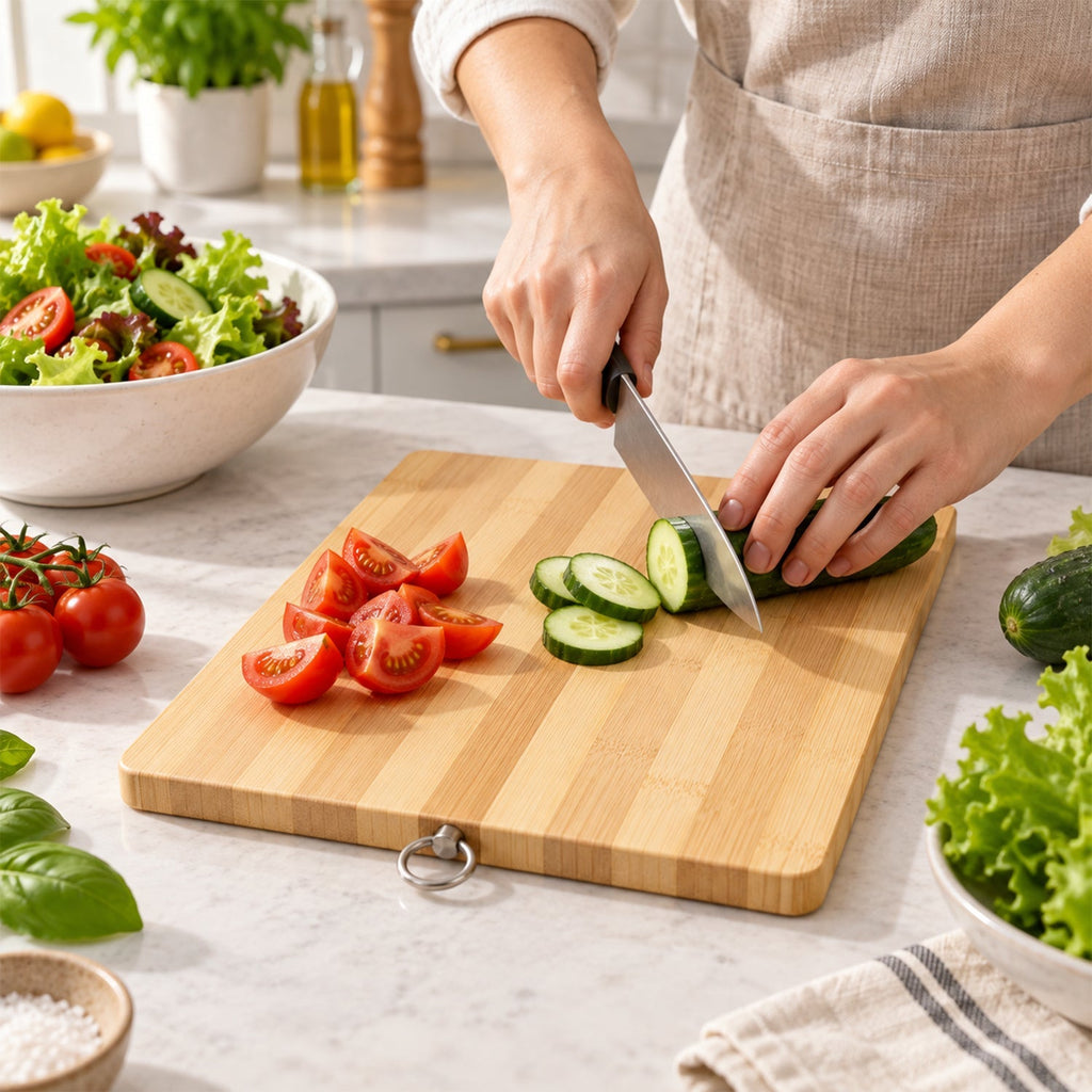 Compact Bamboo Chopping Board 32 X 22 Cm