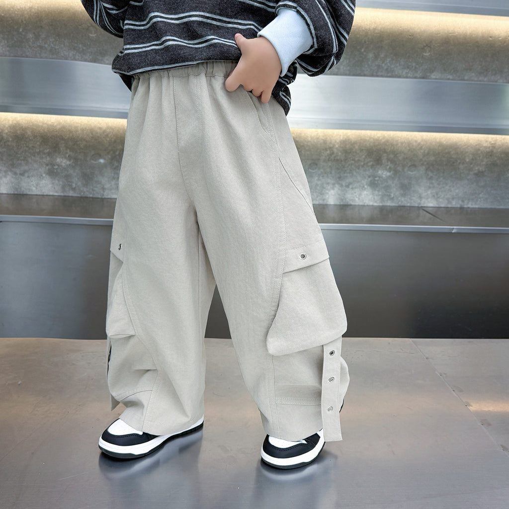 Boys  Style Casual Straight Leg Pants