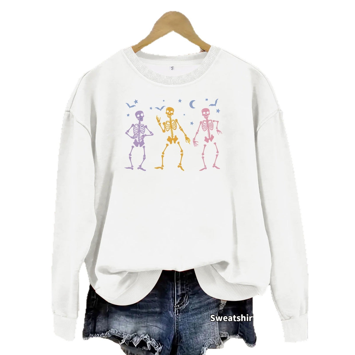 Round neck fleece hoodie