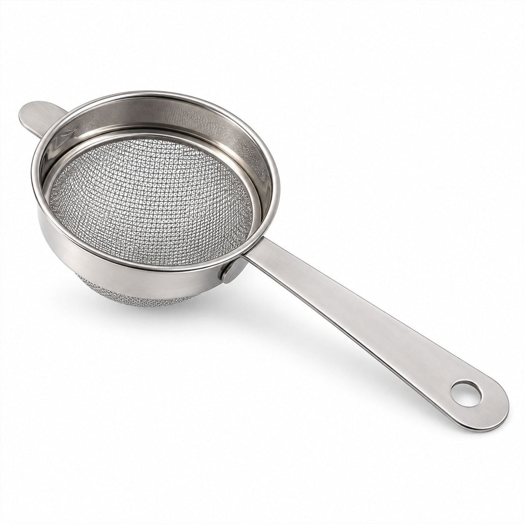 Apex Stainless Steel Tea Strainer No 3 With Long Handle Fine Mesh Chalni (1 Pc)