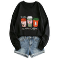 Coffee cup printed hoodie