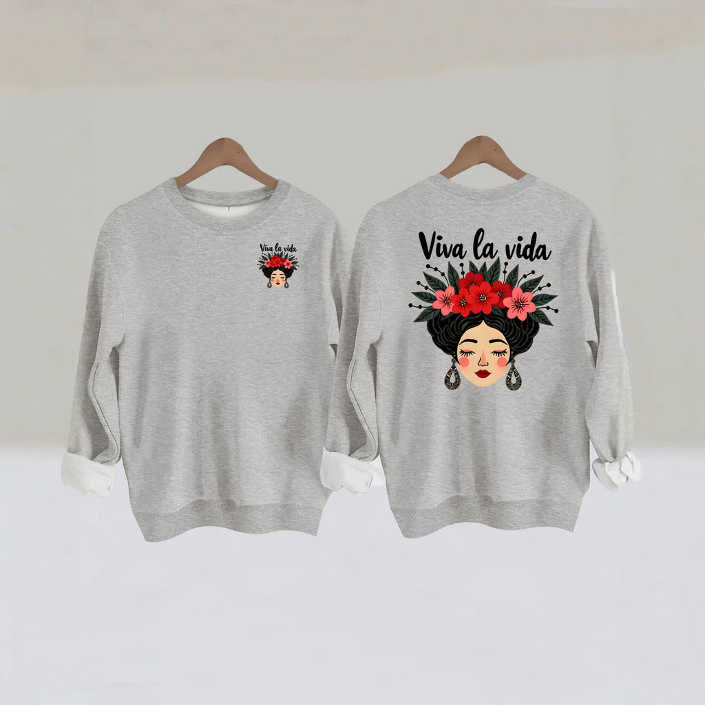 Long live life hoodie with loose print