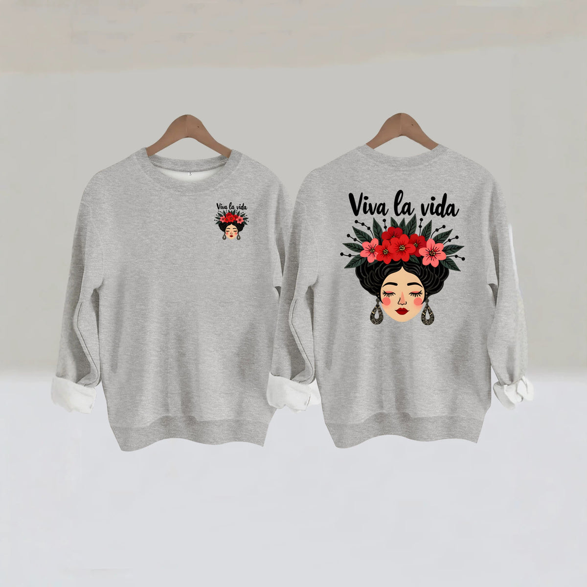 Long live life hoodie with loose print