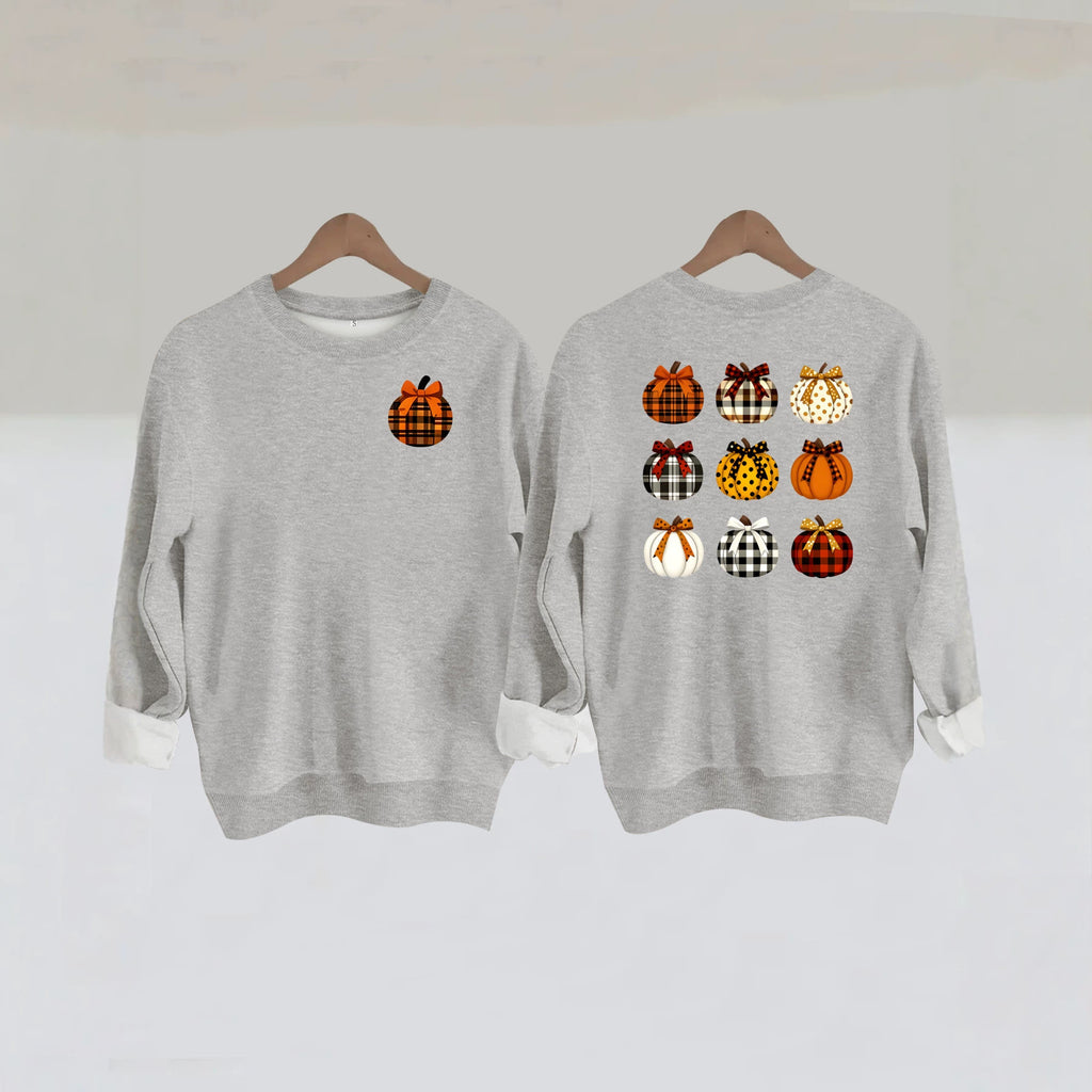 Printed round neck fleece hoodie
