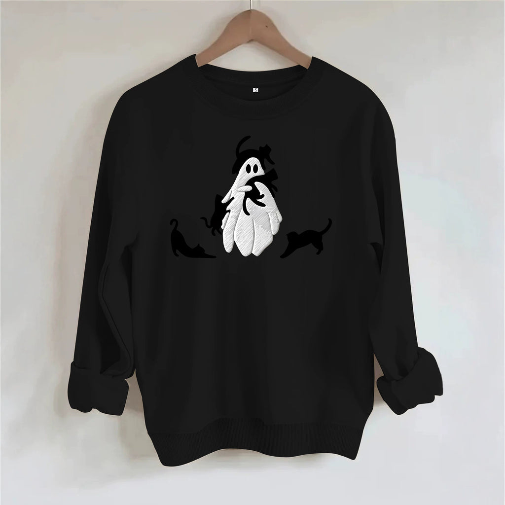 Loose velvet sweatshirt