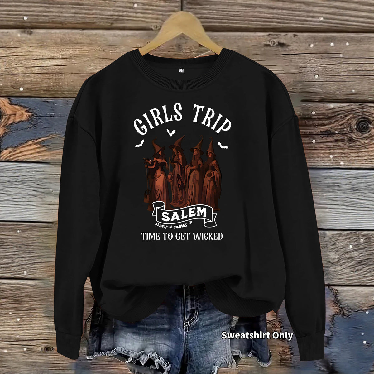Women’s Printed Long-Sleeve Fleece Hoodie