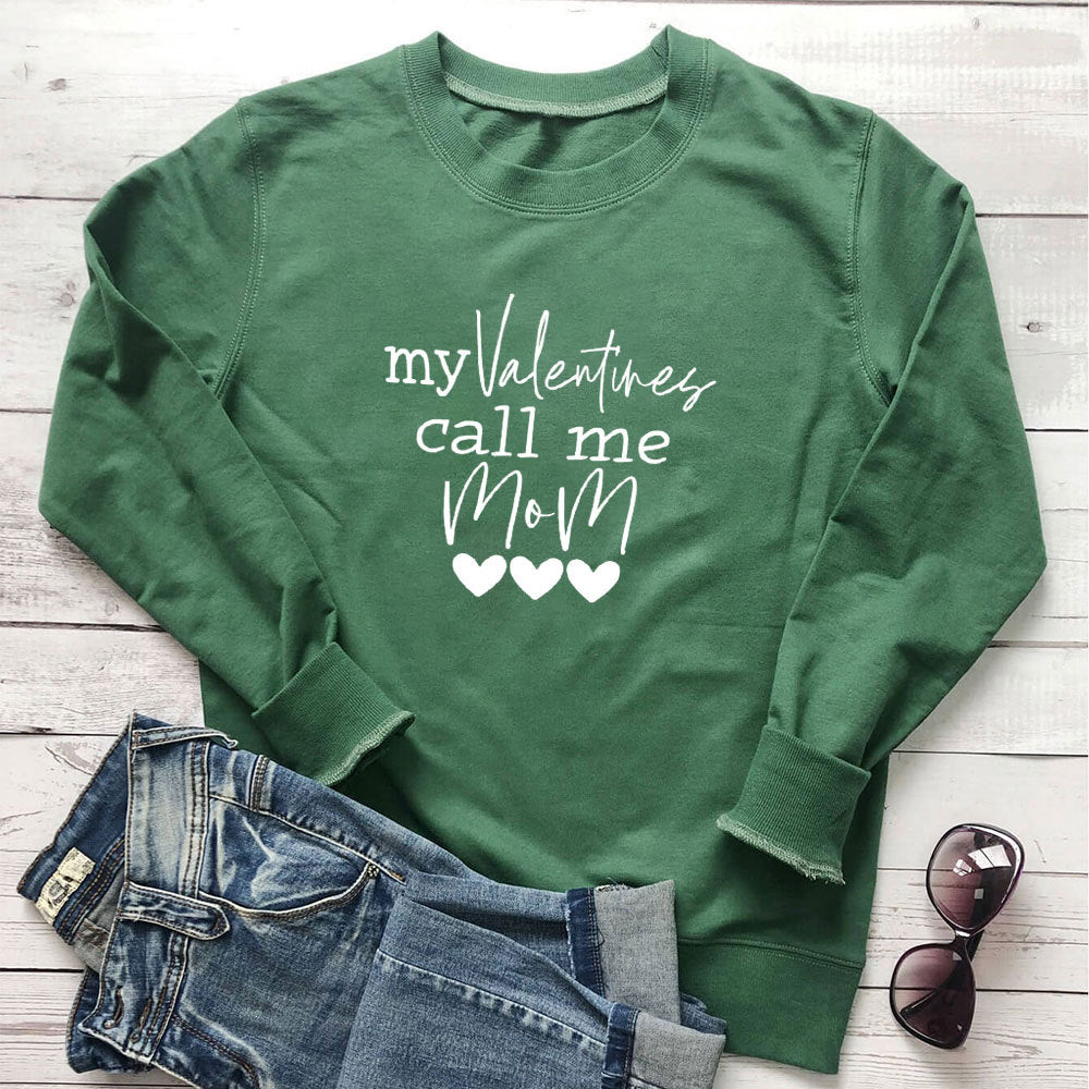 MOM letter printed long sleeved hoodie