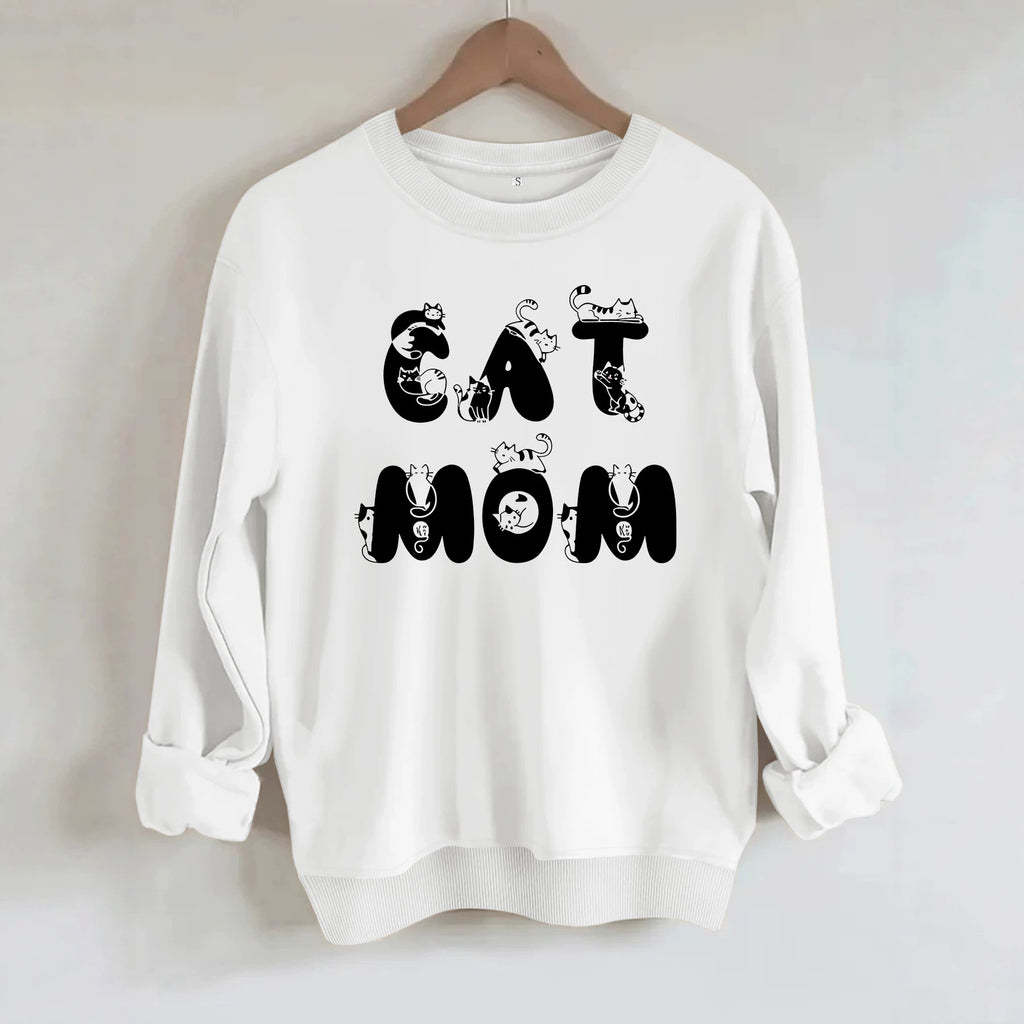 Cute cat printed hoodie