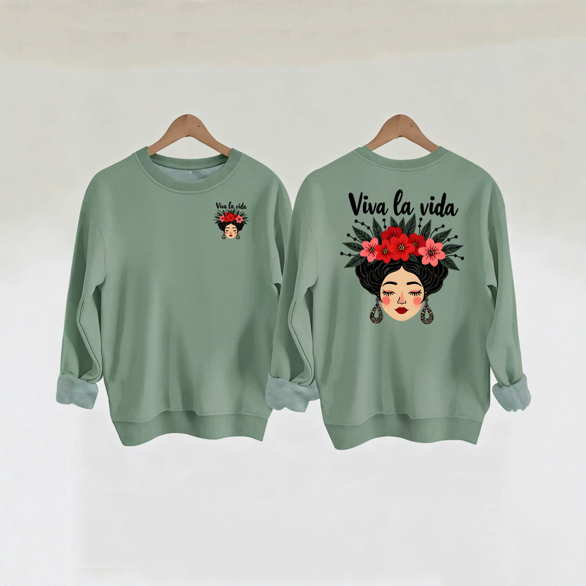 Long live life hoodie with loose print