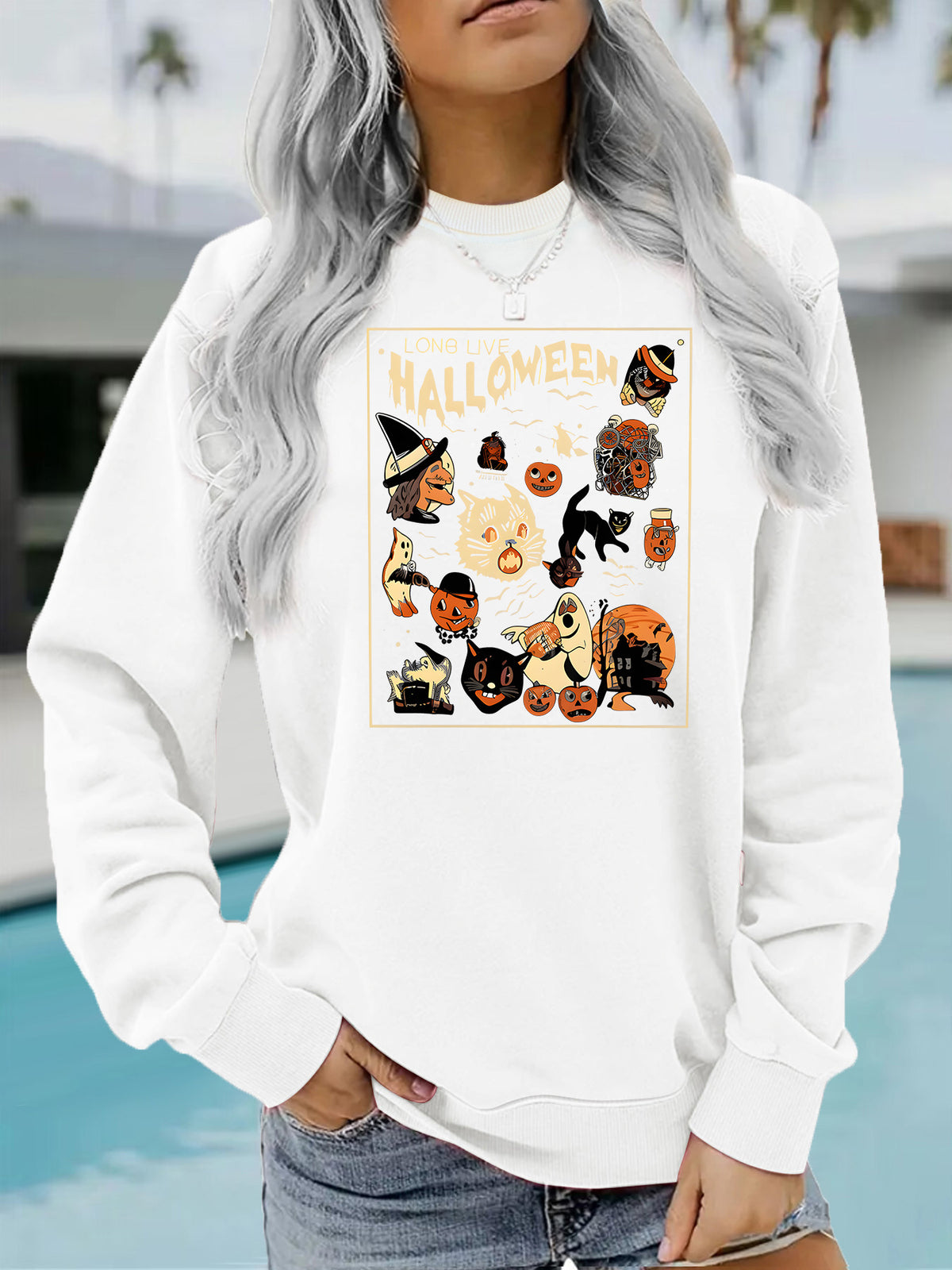Long sleeved fleece hoodie