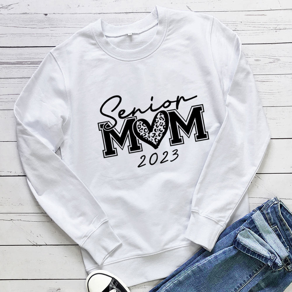 Senior Mom round neck hoodie
