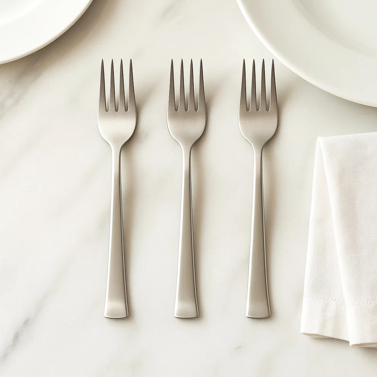 Premium Stainless Steel Dinner Fork - (3 Pc  Set)
