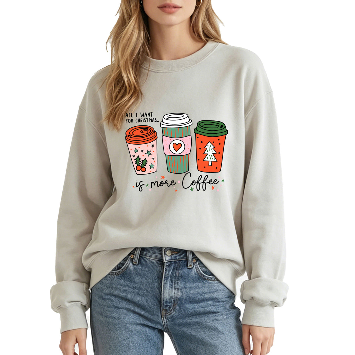 Coffee cup printed hoodie