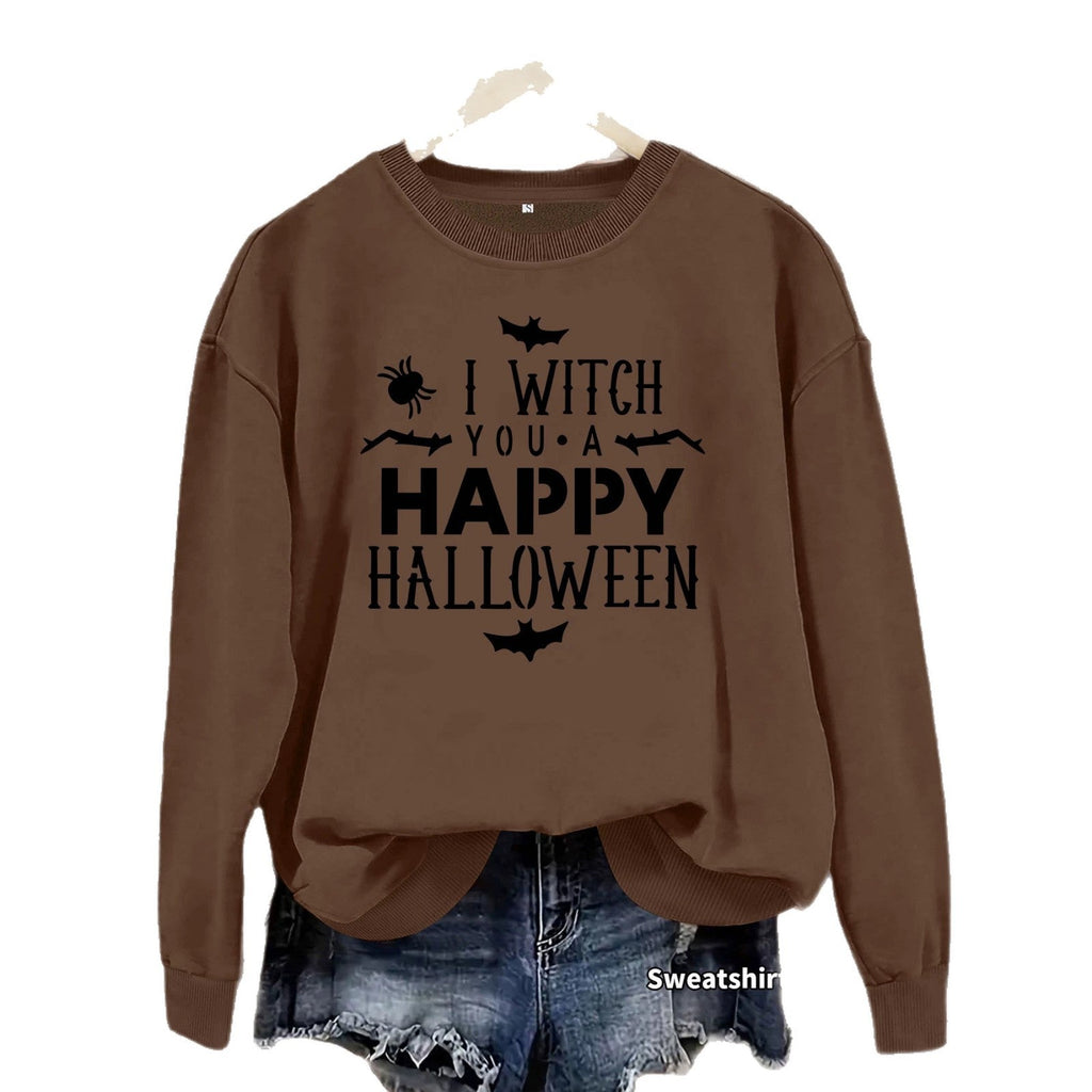 Printed round neck fleece hoodie