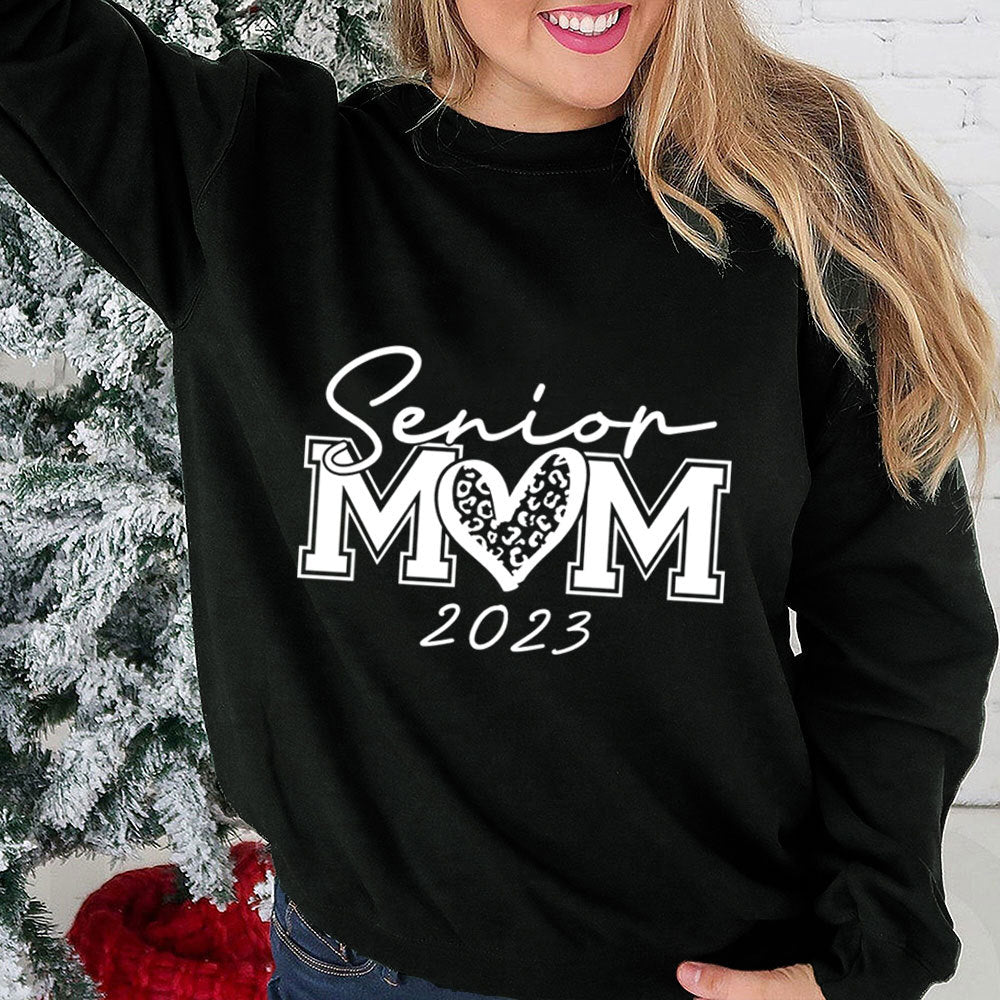 Senior Mom round neck hoodie