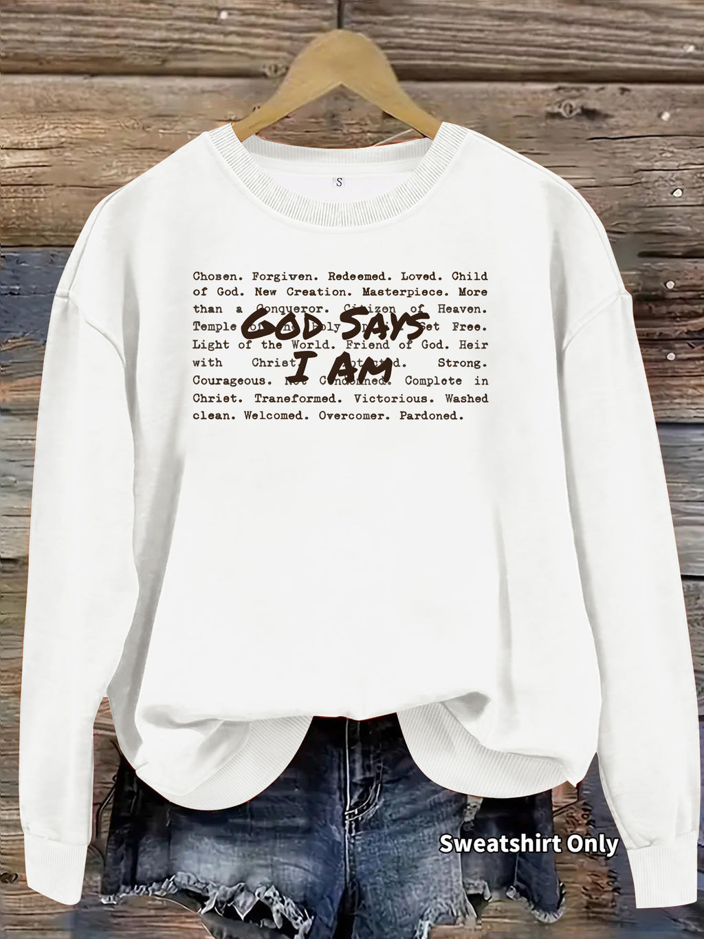 Loose round neck long sleeved hoodie