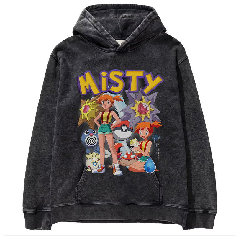 Pok é mon anime men's and women's top hoodie