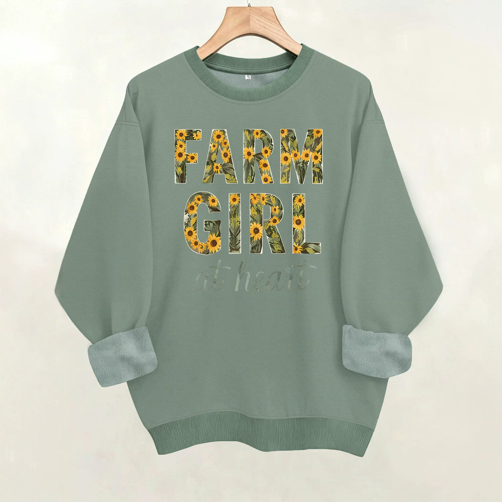 Loose velvet sweatshirt