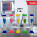 8756 Sand Timer Plastic Hourglass 3 Min 5 Pc