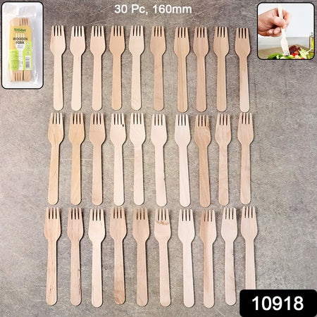 Freshee 160mm Wooden Fork  30 Pcs Pack