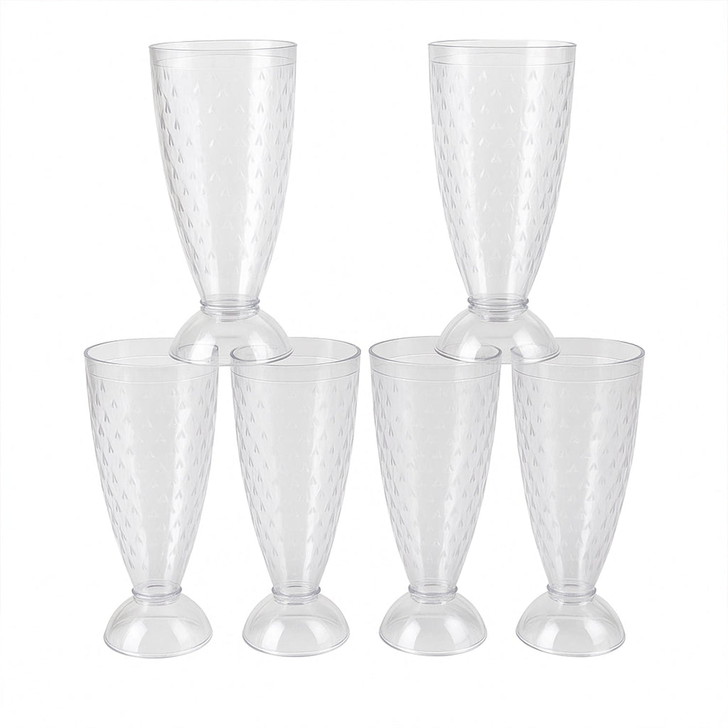 Supermom Transparent Plastic Milkshake Glass Set 400ml 6 Pc