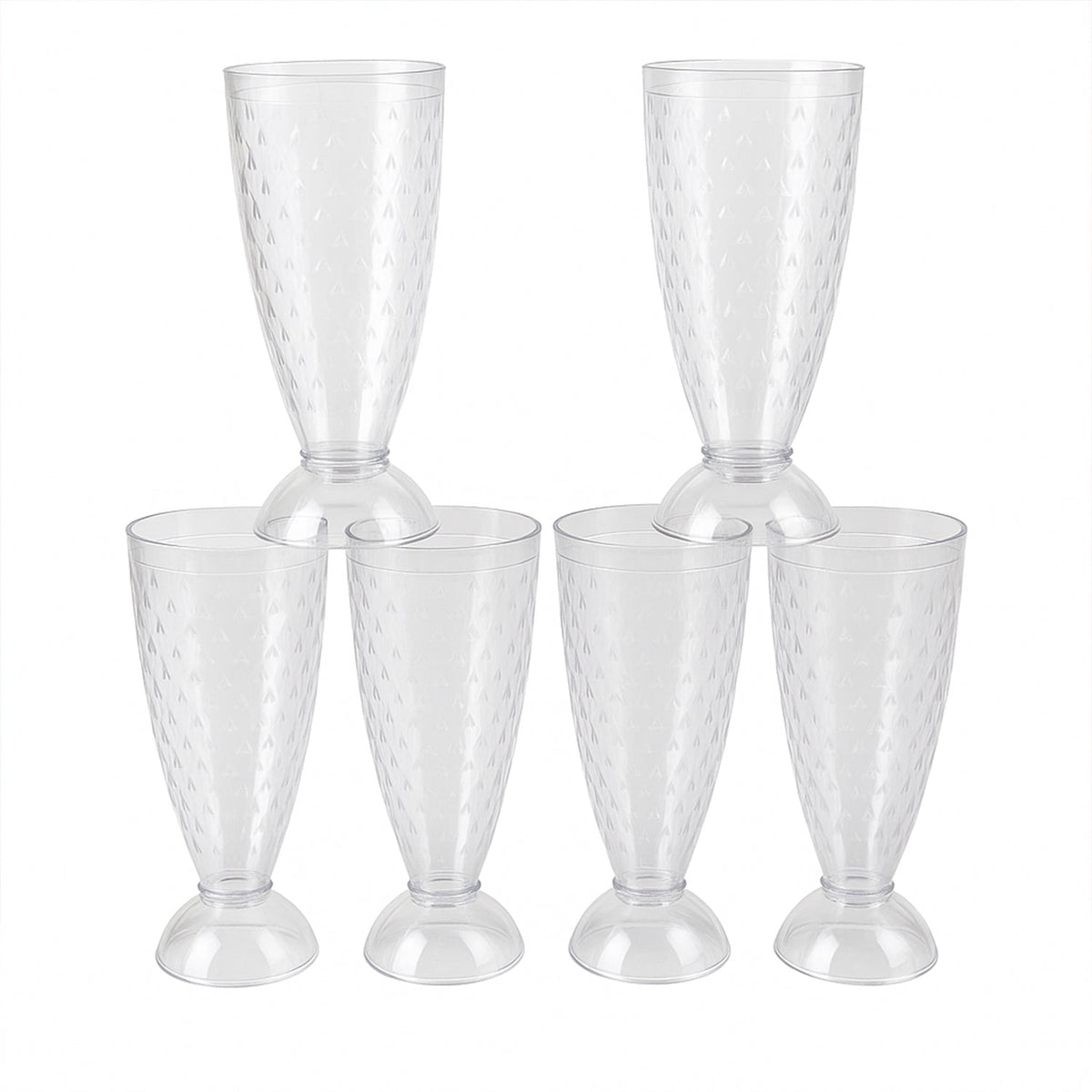 Supermom Transparent Plastic Milkshake Glass Set 400ml 6 Pc