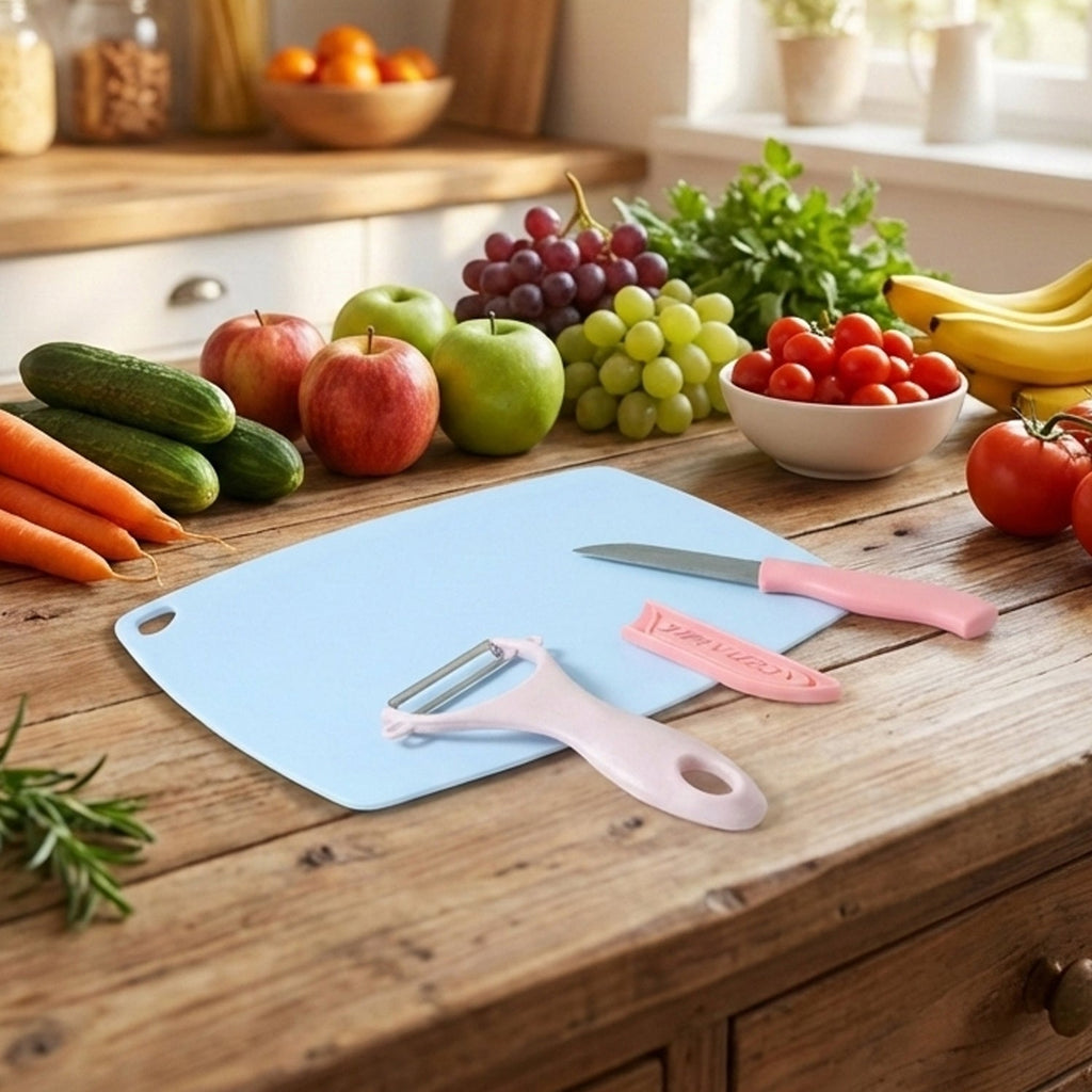 3-in-1 Multipurpose Fruit And Vegetable Cutting Board Set