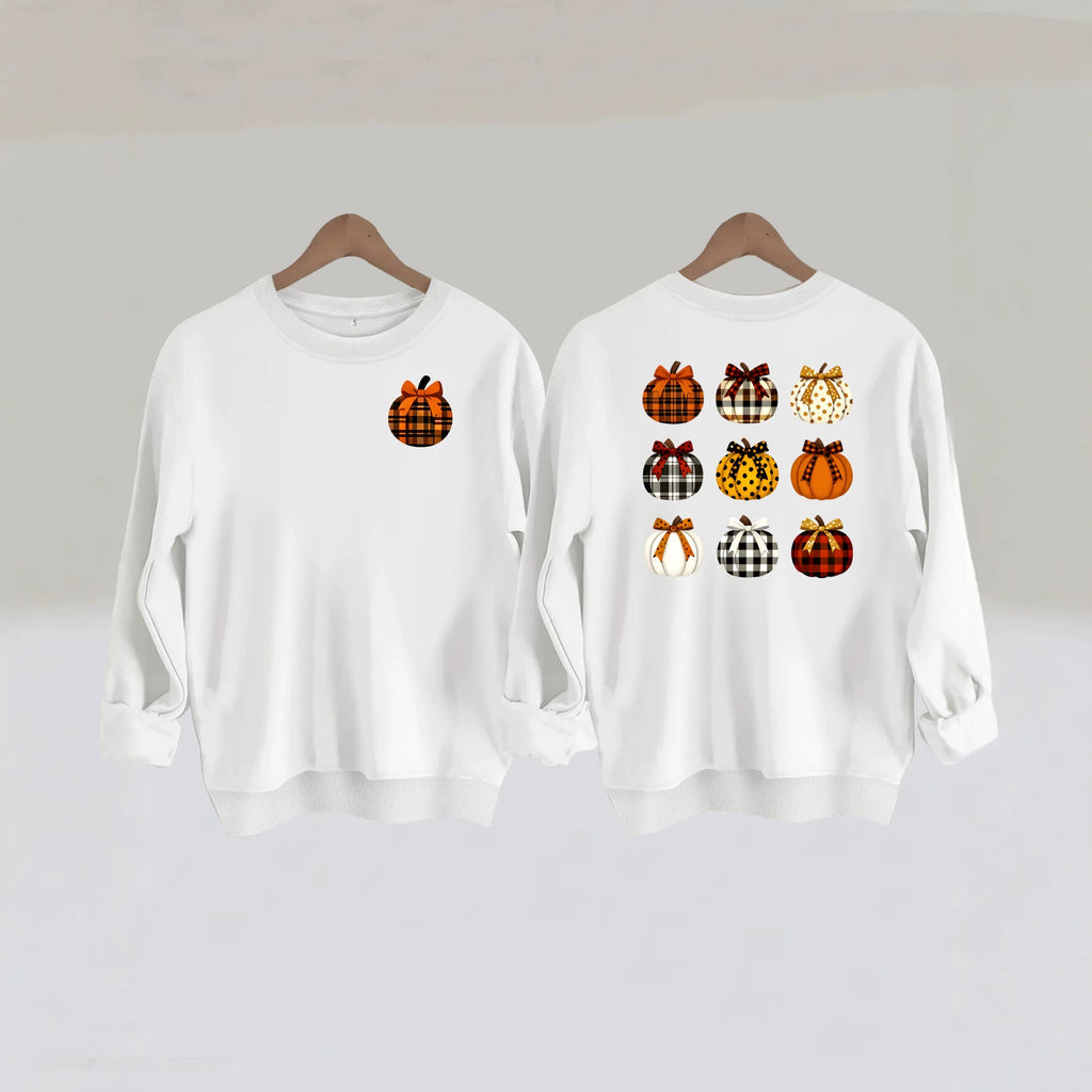 Printed round neck fleece hoodie