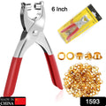 1593 Grommet Setting Tool With 25 Pcs Gold Eyelets