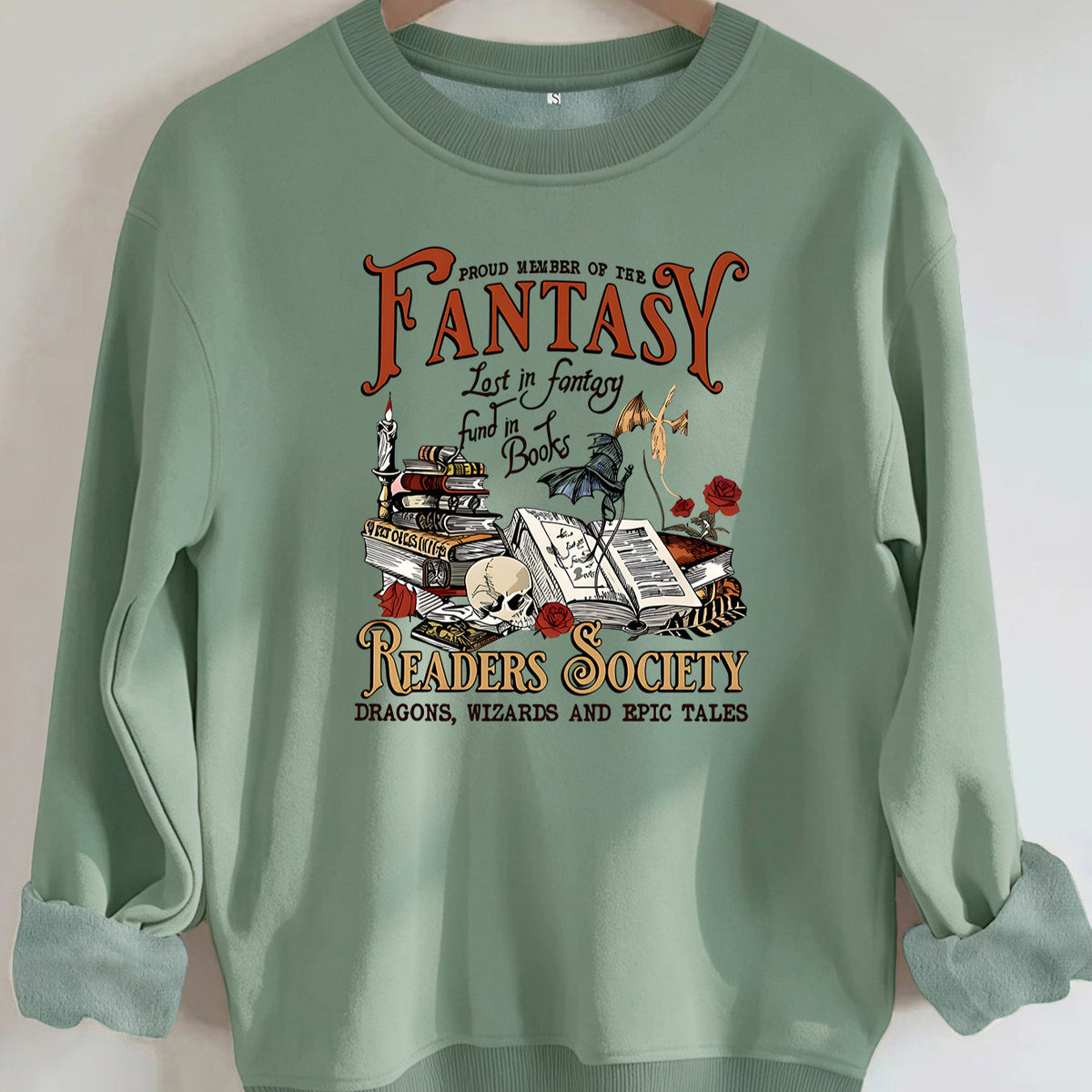 Round neck fleece hoodie
