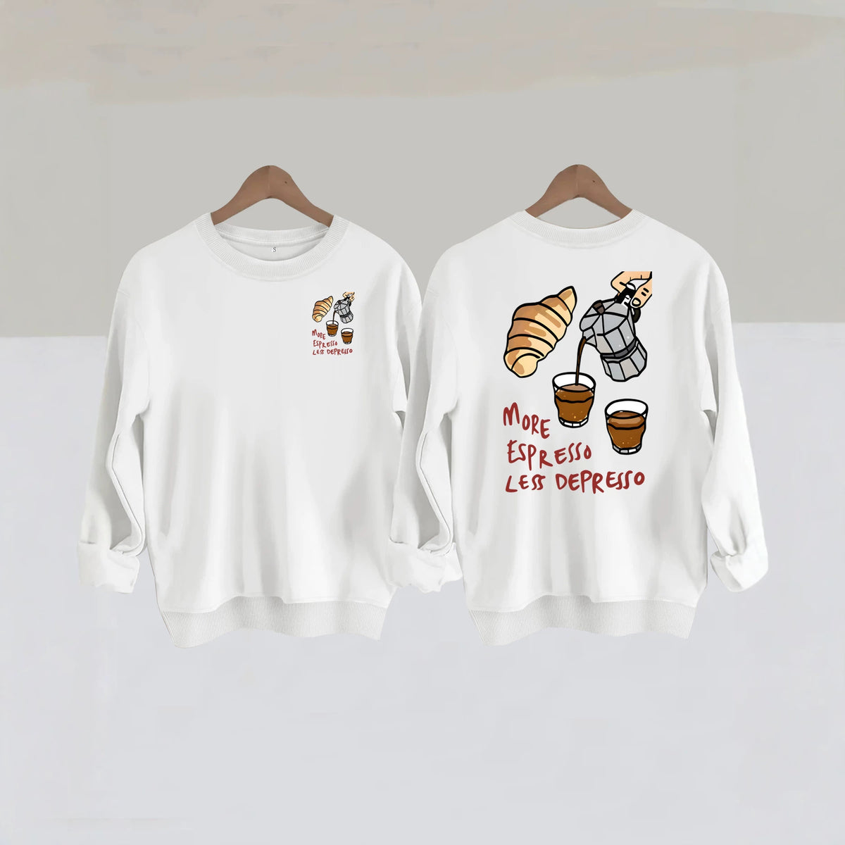 Men’s Coffee & Croissant Graphic Hoodie