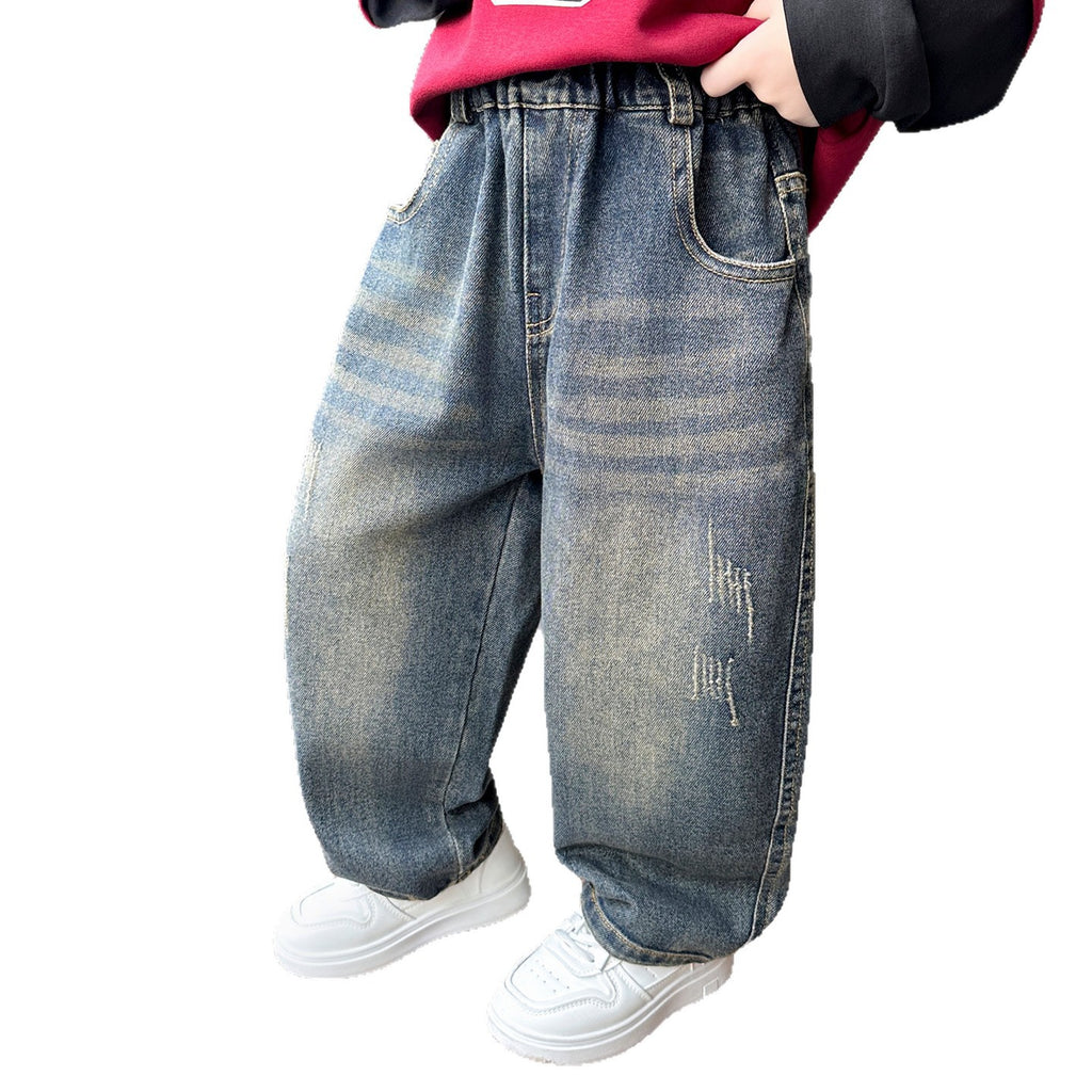 Trendy  Straight Leg Denim Pants