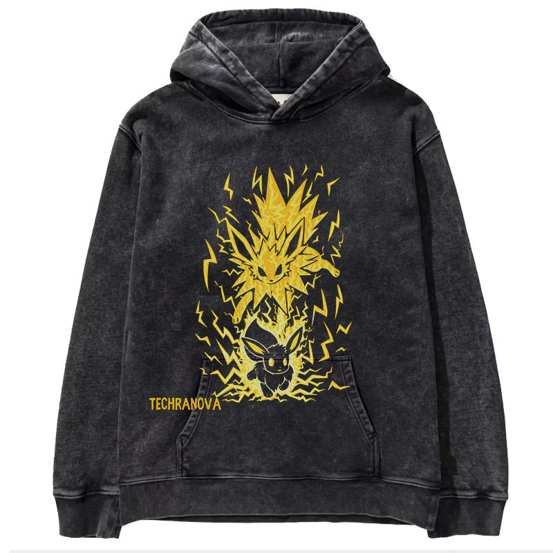 Pok é mon anime men's and women's top hoodie