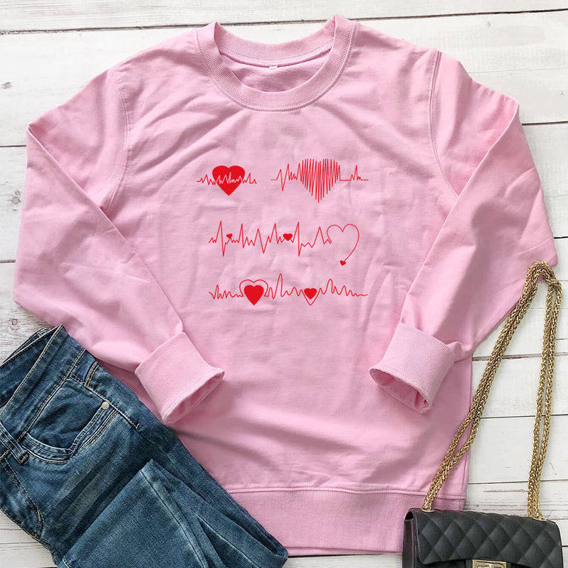 Round neck long sleeved sweatshirt