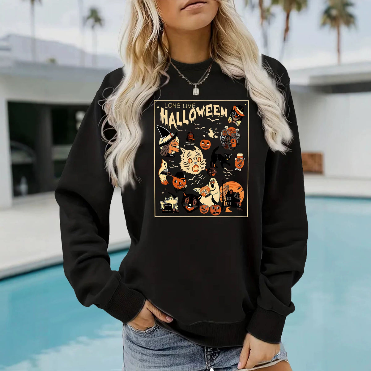 Long sleeved fleece hoodie