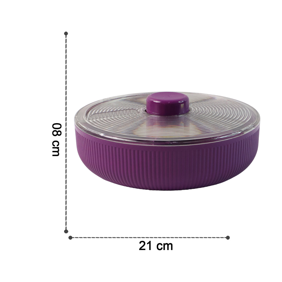 Supermom Multipurpose Round Rotating Dry Fruit  Snack Storage Container (1 Pc)